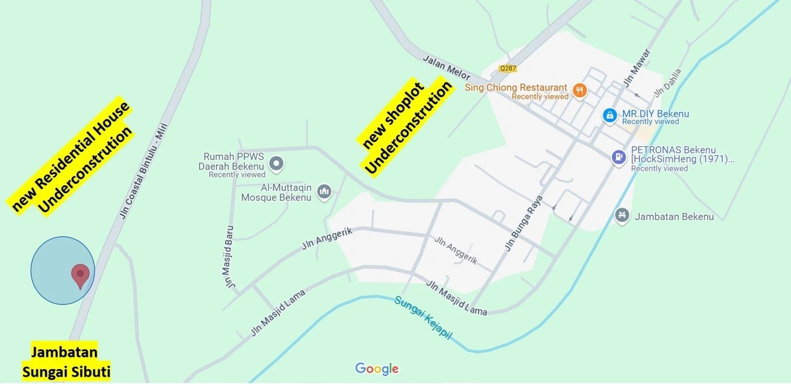 3.36 acres Sungai Sibuti Land For Sale In Miri